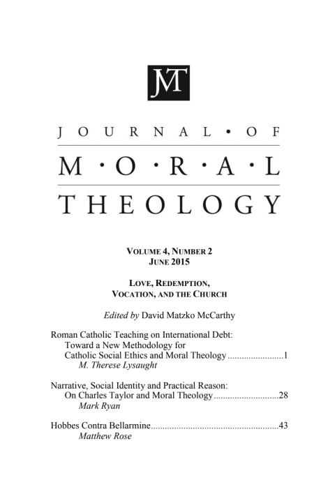 Cover image for book Journal of Moral Theology, Volume 4, Number 2
