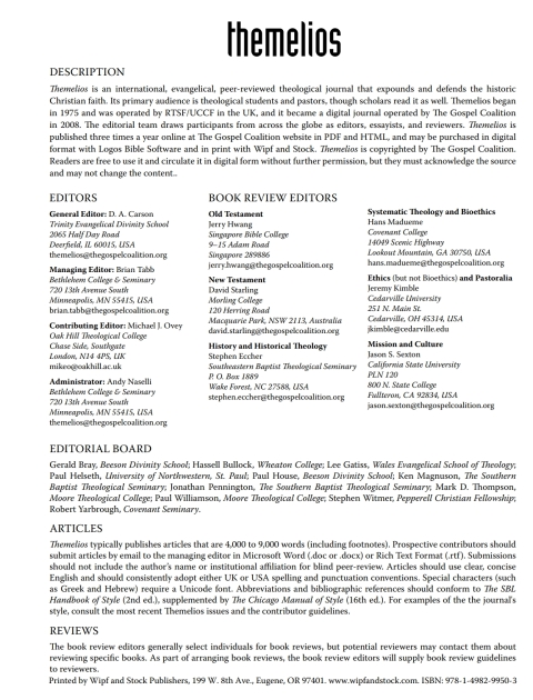 Cover image for book Themelios, Volume 41, Issue 1