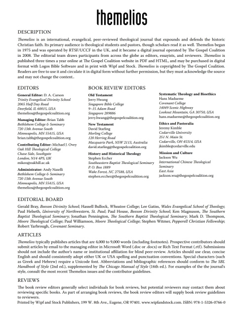 Cover image for book Themelios, Volume 41, Issue 2
