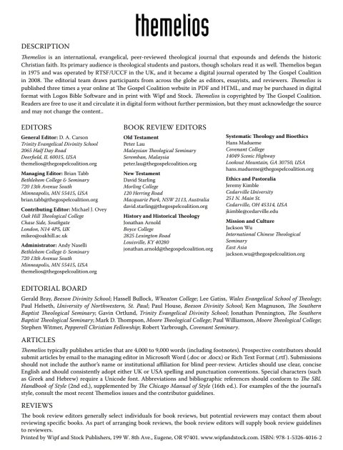 Cover image for book Themelios, Volume 42, Issue 2