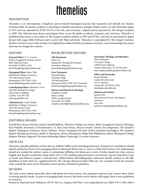 Cover image for book Themelios, Volume 42, Issue 3