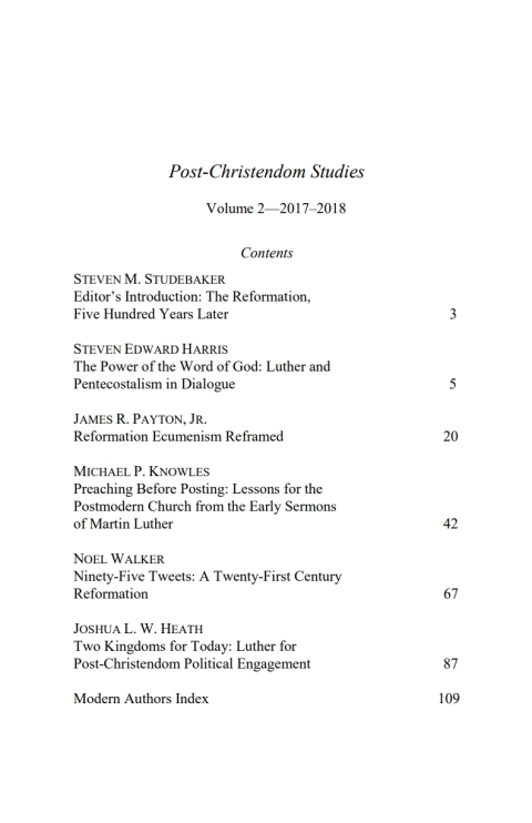 Cover image for book Post-Christendom Studies: Volume 2