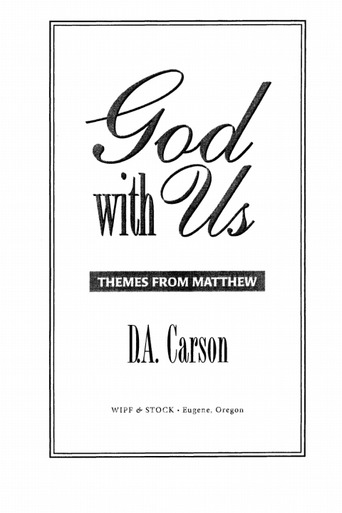 Cover image for book God with Us