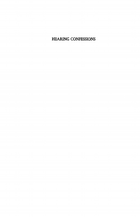 Cover image for book Hearing Confessions