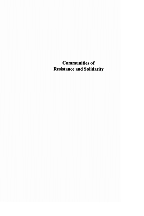Cover image for book Communities of Resistance and Solidarity