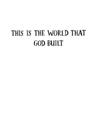 Cover image: This Is the World that God Built 9781725257818