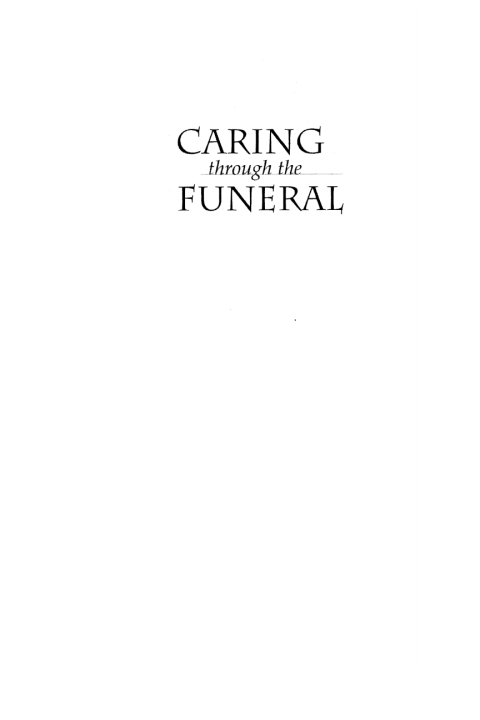 Cover image for book Caring through the Funeral