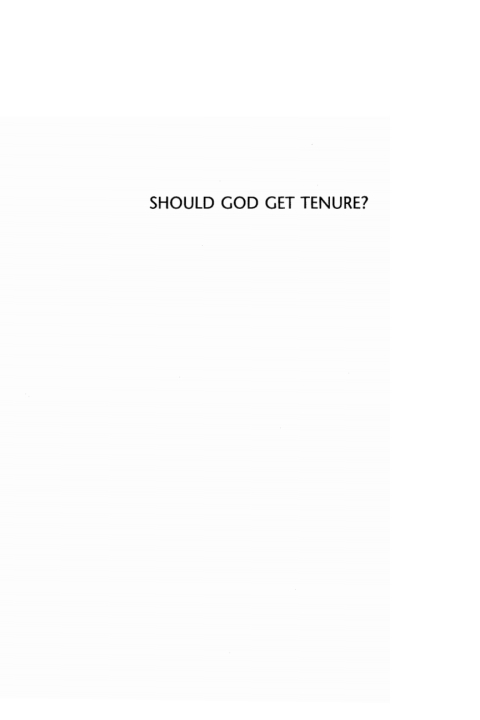 Cover image for book Should God Get Tenure?