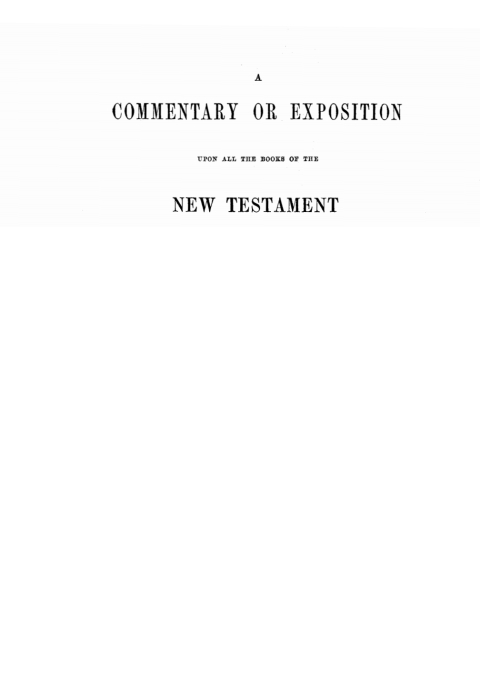 Cover image for book A Commentary or Exposition upon all the Books of the New Testament