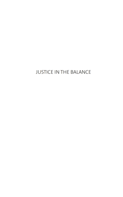 Cover image for book Justice in the Balance