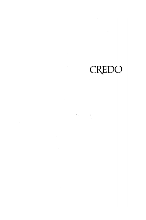 Cover image for book Credo