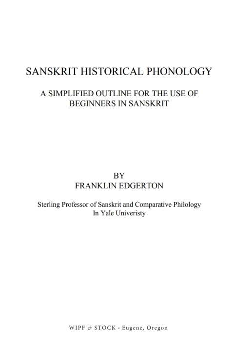 Cover image for book Sanskrit Historical Phonology