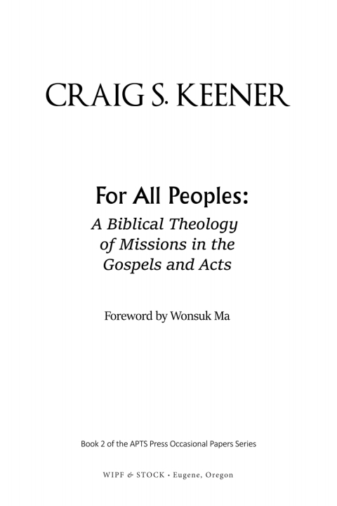 Cover image for book For All Peoples
