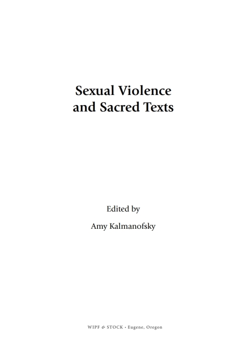 Cover image for book Sexual Violence and Sacred Texts