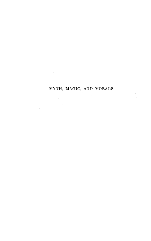 Cover image for book Myth, Magic, and Morals