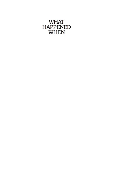 Cover image for book What Happened When