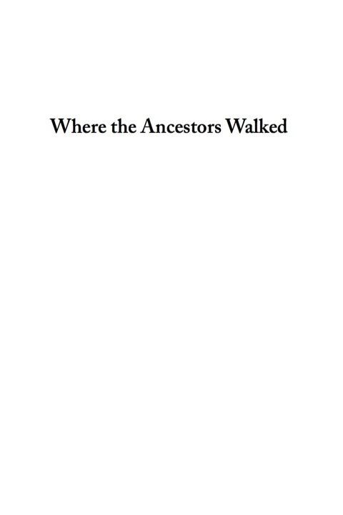 Cover image for book Where the Ancestors Walked