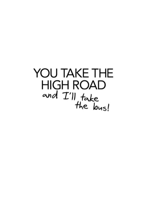 Cover image for book You Take the High Road and I'll Take the Bus