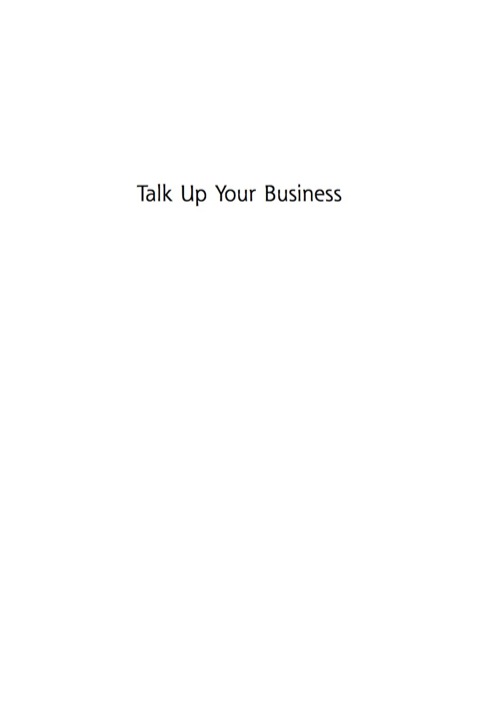 Cover image for book Talk Up Your Business