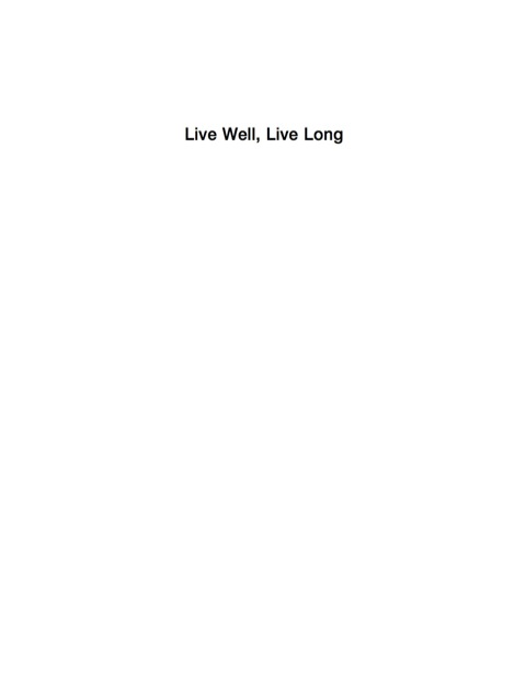 Cover image for book Live Well, Live Long