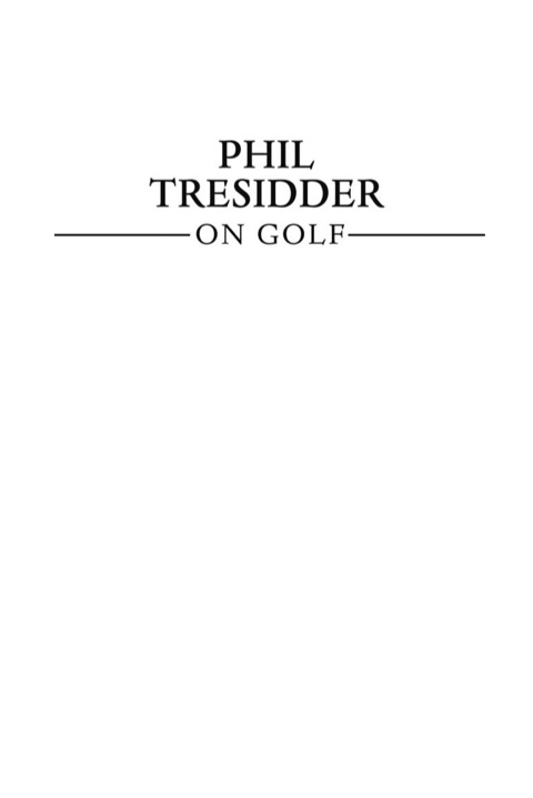 Cover image for book Phil Tresidder On Golf