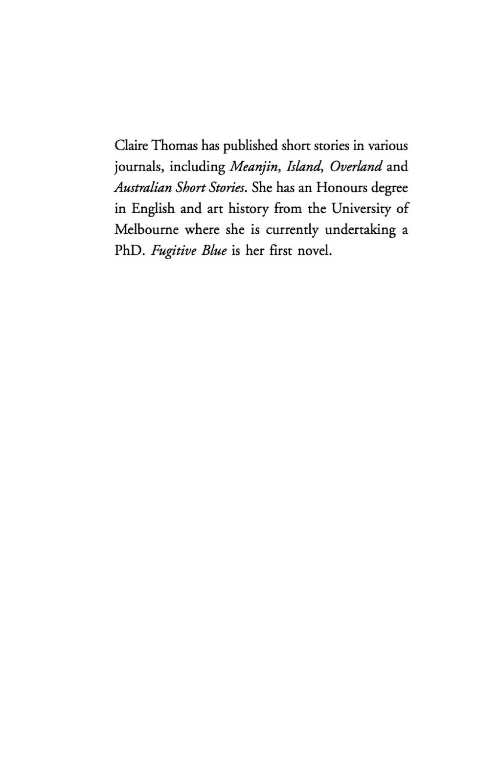 Fugitive Blue (eBook) Fugitive Blue (eBook)