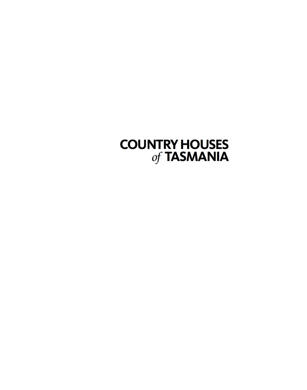 Country Houses of Tasmania (eBook) Country Houses of Tasmania (eBook)
