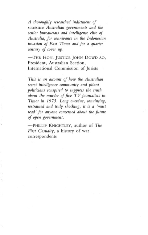 Cover image for book Death in Balibo, Lies in Canberra