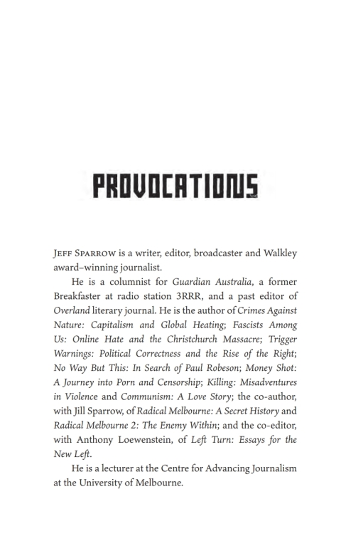 Cover image for book Provocations