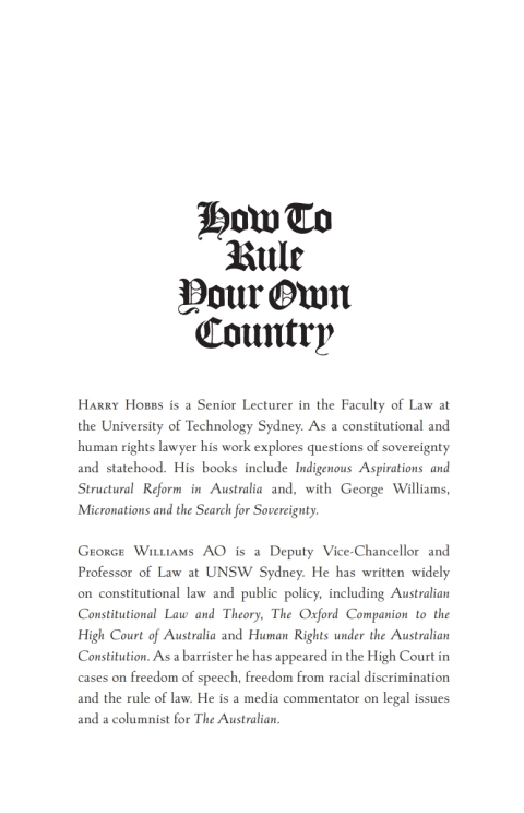 Cover image for book How To Rule Your Own Country