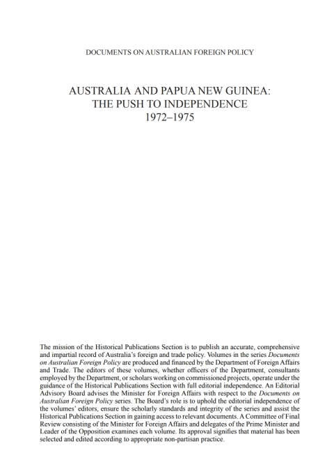 Cover image for book Documents on Australian Foreign Policy