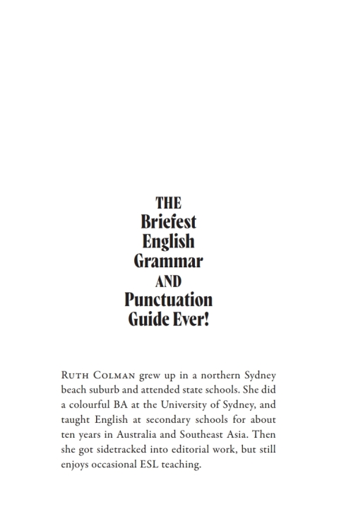Cover image for book The Briefest English Grammar and Punctuation Guide Ever!