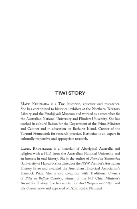 Cover image for book Tiwi Story