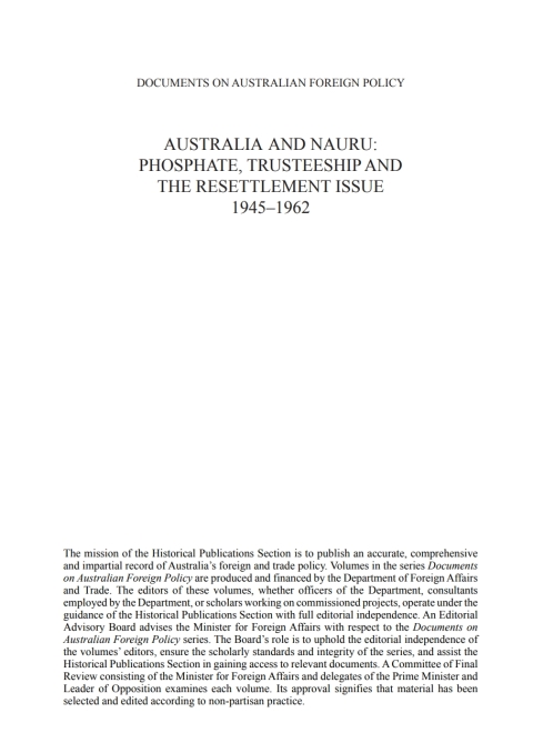 Cover image for book Documents on Australian Foreign Policy