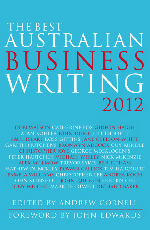 Cover image for book The Best Australian Business Writing 2012