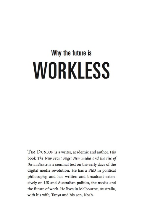 Cover image for book Why the Future Is Workless