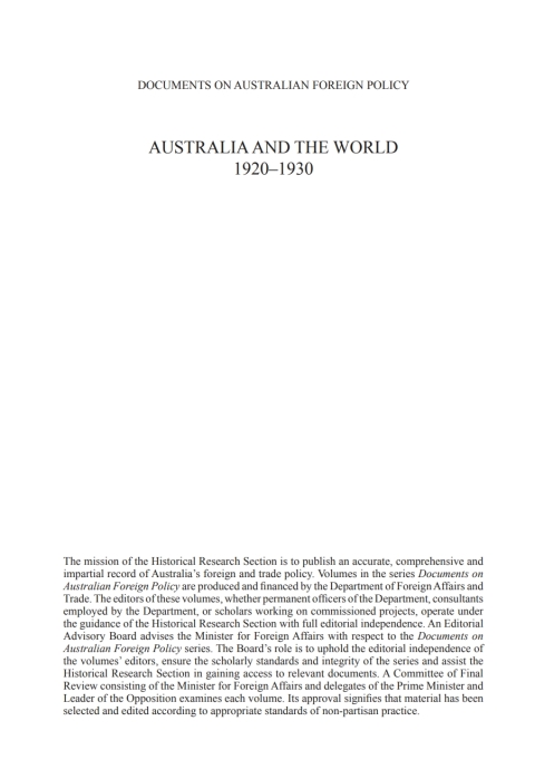 Cover image for book Documents on Australian Foreign Policy