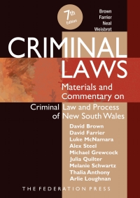 Cover image: Criminal Laws 7th edition 9781760021795