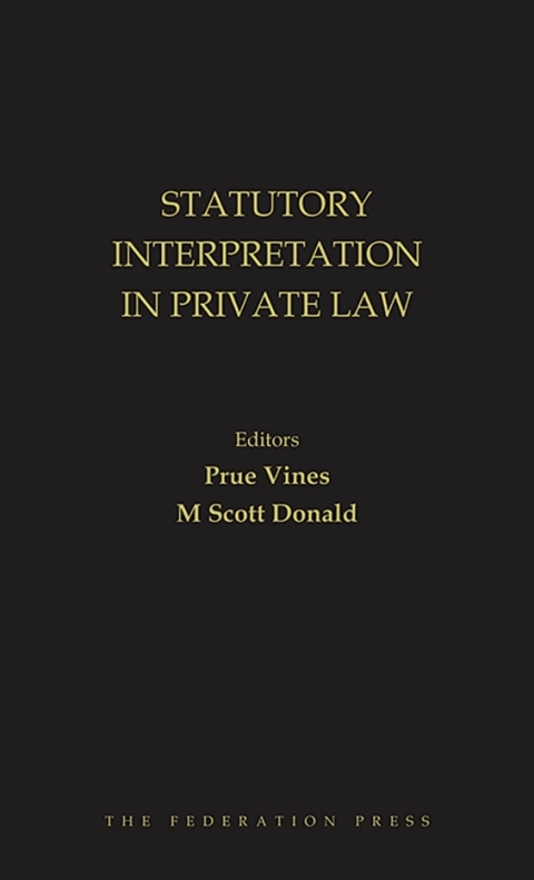 Cover image for book Statutory Interpretation in Private Law