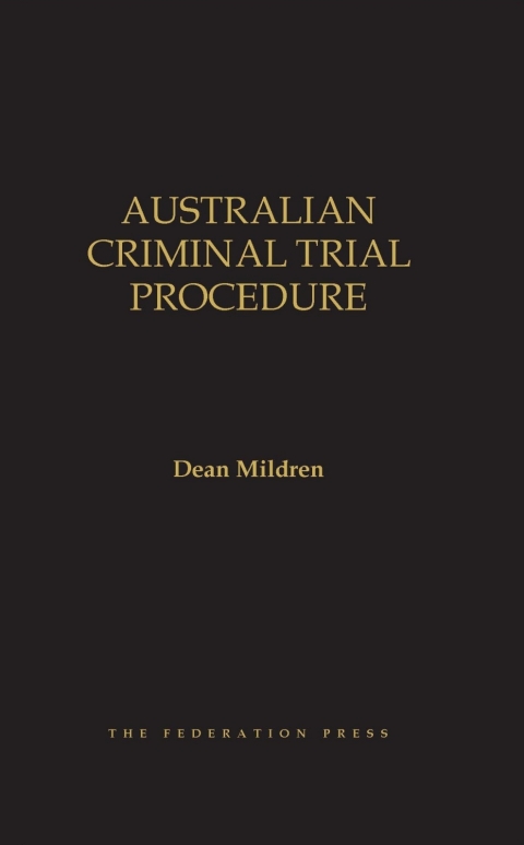 Cover image for book Australian Criminal Trial Procedure