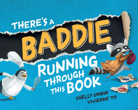 Cover image for book There's a Baddie Running Through this Book