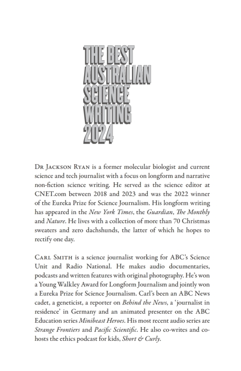 Cover image for book The Best Australian Science Writing 2024