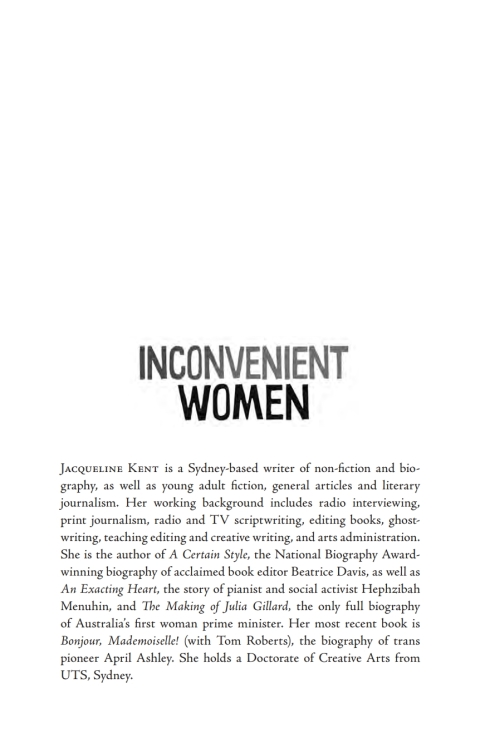 Cover image for book Inconvenient Women