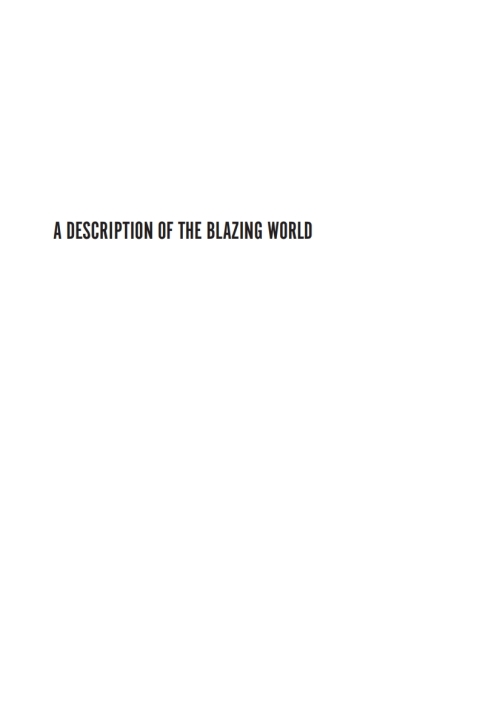Cover image for book A Description of the Blazing World