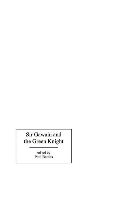 Cover image for book Sir Gawain & the Green Knight: Middle English Edition