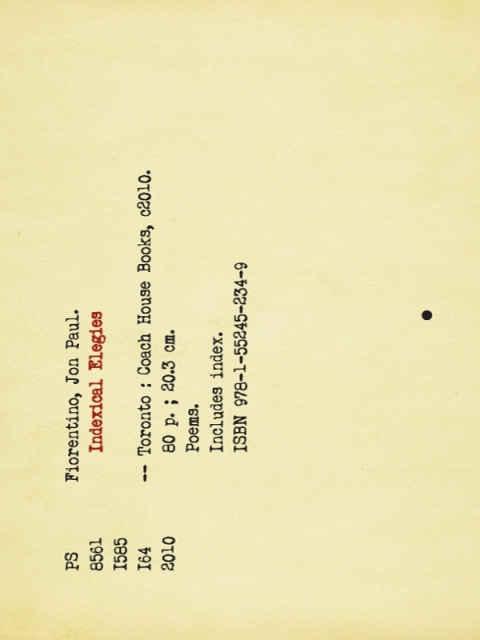 Indexical Elegies 