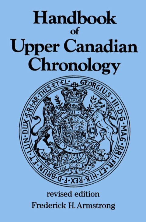 Cover image for book Handbook of Upper Canadian Chronology