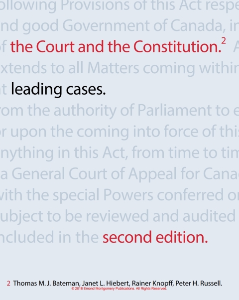 Cover image for book The Court and the Constitution: Leading Cases