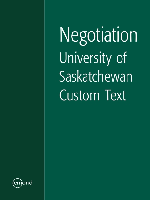 Cover image for book Negotiation, University of Saskatchewan Custom Text