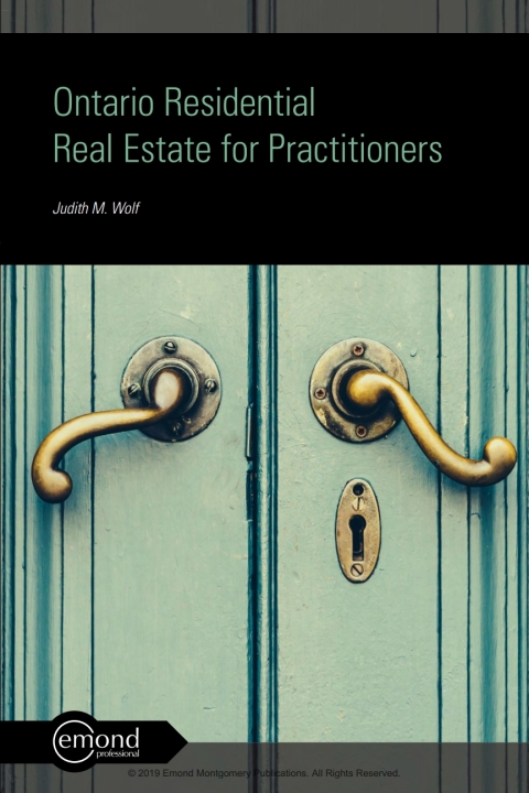 Cover image for book Ontario Residential Real Estate for Practitioners